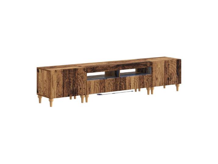 vidaXL TV-Schrank 3-teiliges LED TV Regal Altholz Holzwerkstoff