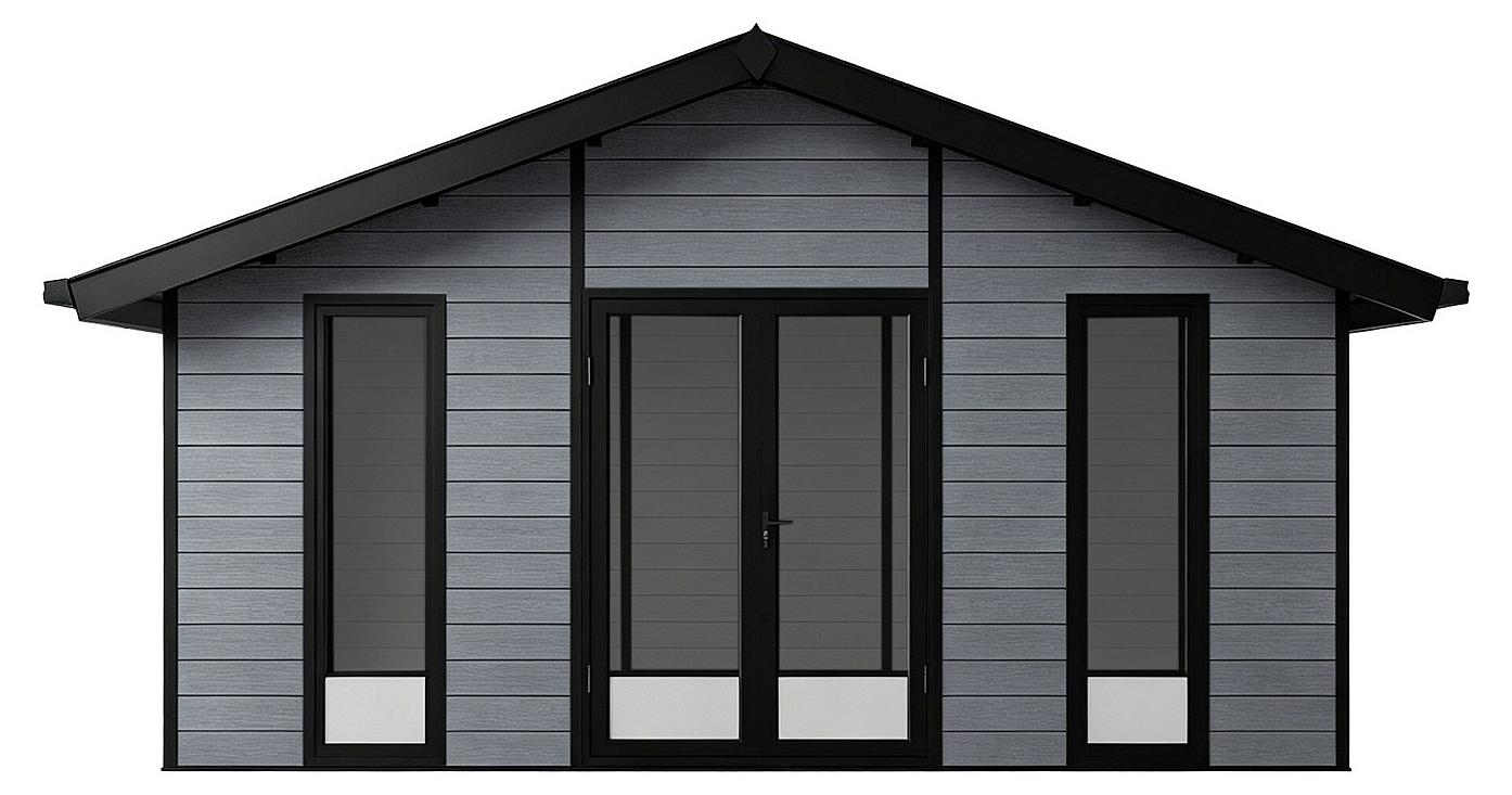 Gartenstudio aus WPC 26 m² - Materialstärke 28 mm - Anthrazit - NEBULA