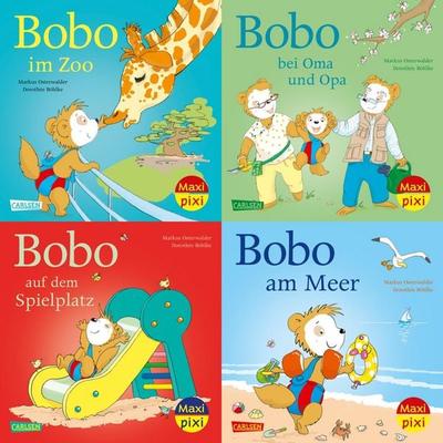 Maxi-Pixi-4er-Set 86: Bobo Siebenschläfer (4x1 Exemplar), Set von Markus Osterwalder, Carlsen, 978-3-551-03051-1