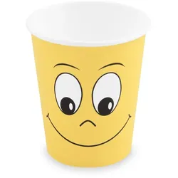 Pappbecher (PAP/PE) Smile Ø80mm 280ml `0,2L/8oz/M`