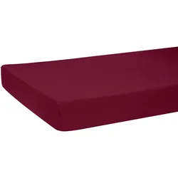 KINDER-SPANNBETTLAKEN BasicSoft Baumwoll-Jersey mit Elasthan rhododendron-rot 70/140 cm