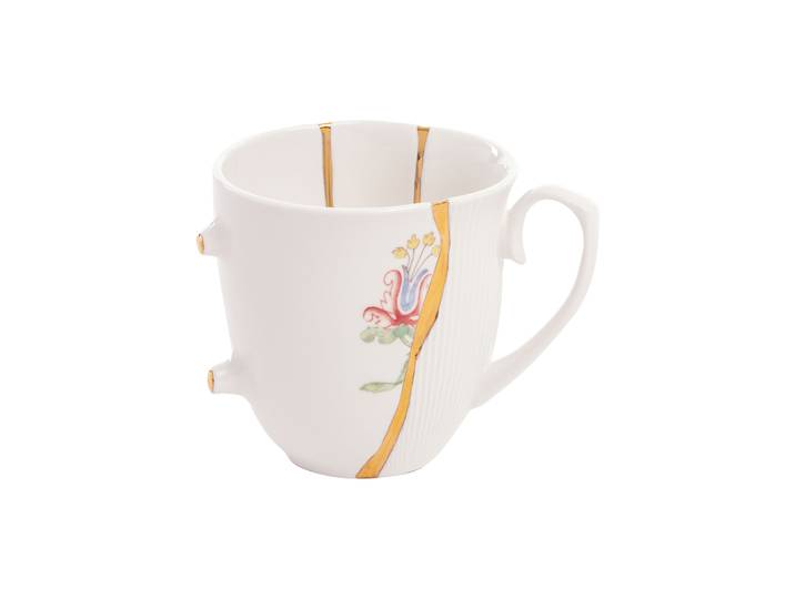 Seletti - Mug Kintsugi - Blanc - Or - Designer Marcantonio