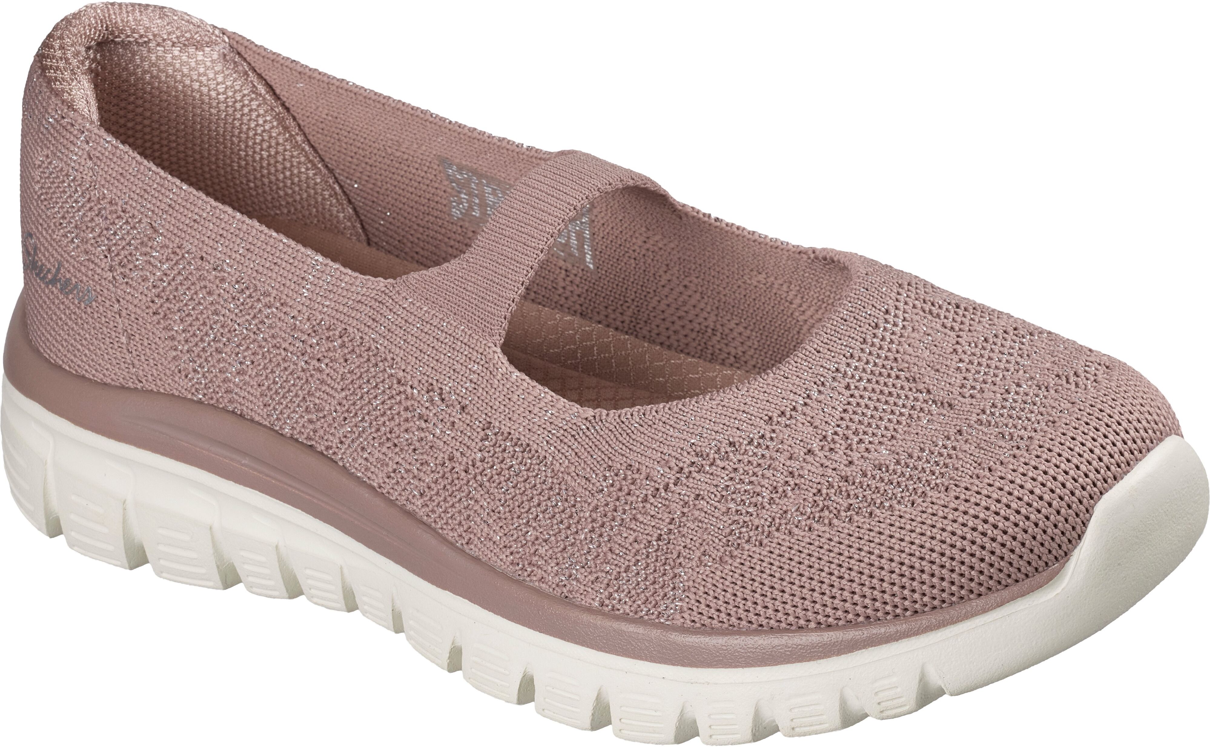 Skechers "GRACEFUL" Freizeitschuh, Schlupfschuh, Slipper mit Stretch-Fit mauve 39, Textil