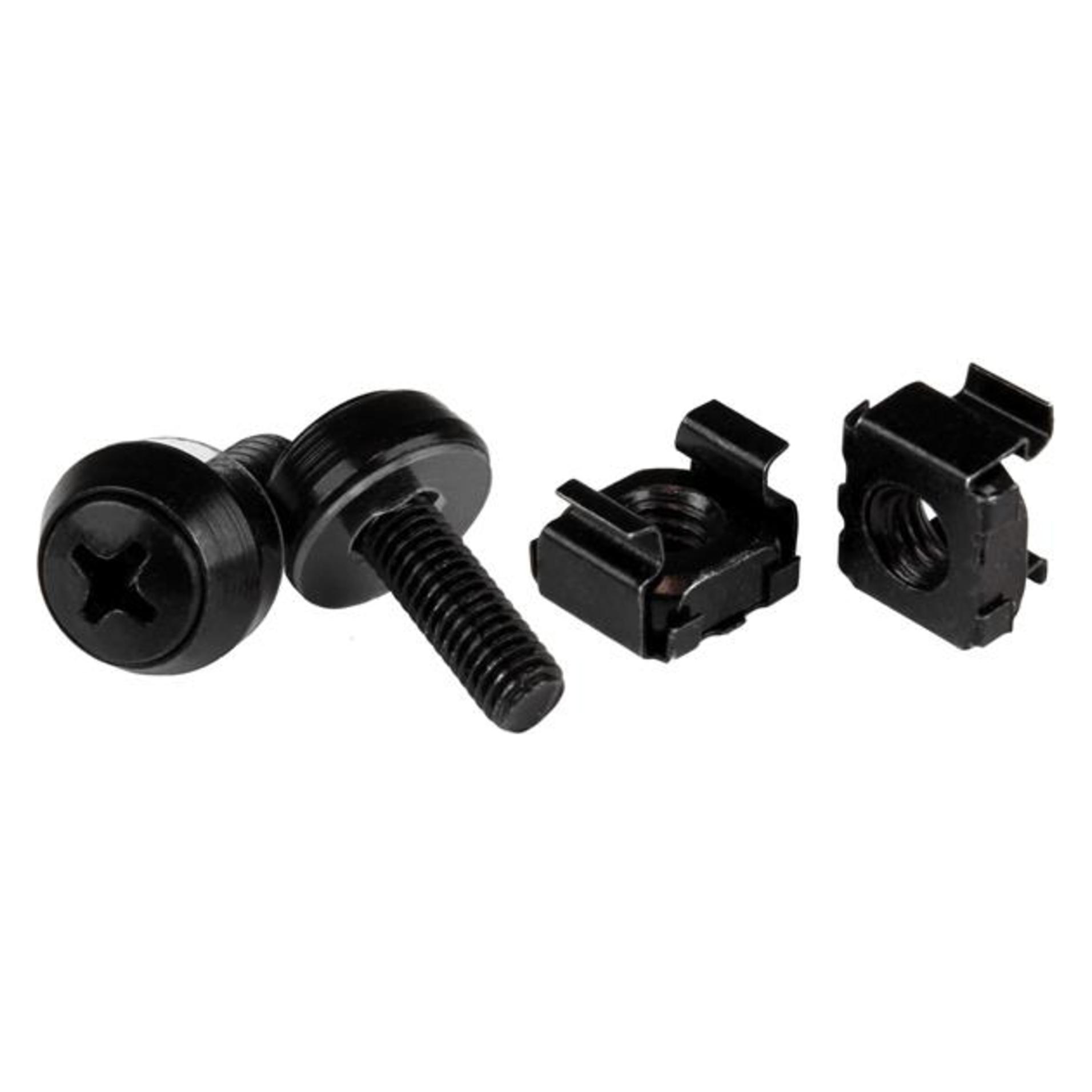 StarTech M5 x 12mm - Schrauben und Käfigmuttern - 50er Pack - Schwarz - M5 Montageschrauben und Kastenmut... (CABSCREWM5B)