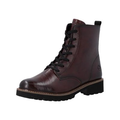 Schnürstiefelette REMONTE "Remonte Stiefelette Glattleder", Damen, Gr. 38, braun, Glattleder, Schuhe Schnürstiefelette