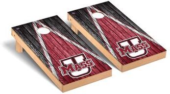 Skip's Garage Massachusetts UMASS Minutemen Triangle Cornhole Board Set