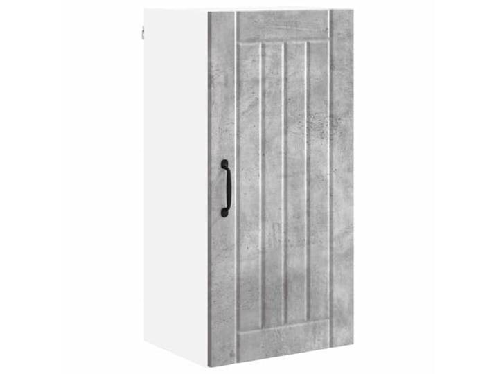 KGHFDVB Wandschrank Betongrau 40 x 31 x 80 cm Holzwerkstoff Holzwerkstoff in Betongrau, 2 Regalböden und 1 Tür, max. 60 kg Belastung, für Küche und Vorratsraum, kompakte Wandmontage