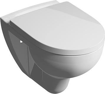 VIGOUR Wand-Tiefspül-WC clivia plus +5cm 54 cm weiß ohne WC-Sitz