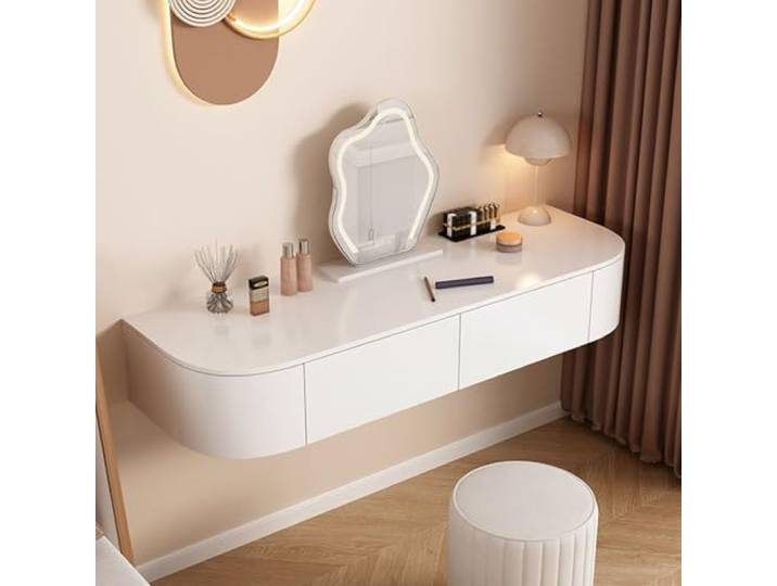 YVZYLXH Schminktisch mit Schublade, Eckschminktisch, Moderner Frisiertisch Holz für Schlafzimmer (120x40x18CM)