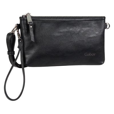 Abendtasche GABOR "Emmy", Damen, Gr. B/H/T: 22,5cm x 13,5cm x 4,5cm, schwarz, Polyurethan, Polyurethan (PU), Taschen Abendtasche, aus weichem Lederimitat als praktisch lässige "Bag in Bag" tragbar
