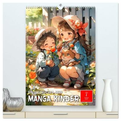 Manga Kinder - ein glückliches Jahr (hochwertiger Premium Wandkalender 2027 DIN A2 hoch), Kunstdruck in Hochglanz