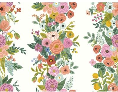 Rifle Paper Co.Garden Party Trellis White & Dark Pink Wallpaper