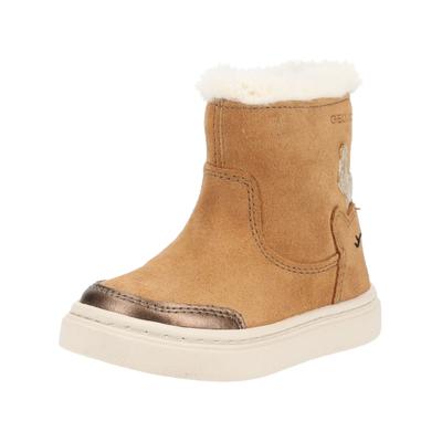 Stiefelette GEOX "Geox Stiefelette Veloursleder", Damen, Gr. 21, beige (whisky), Veloursleder, Schuhe Stiefelette