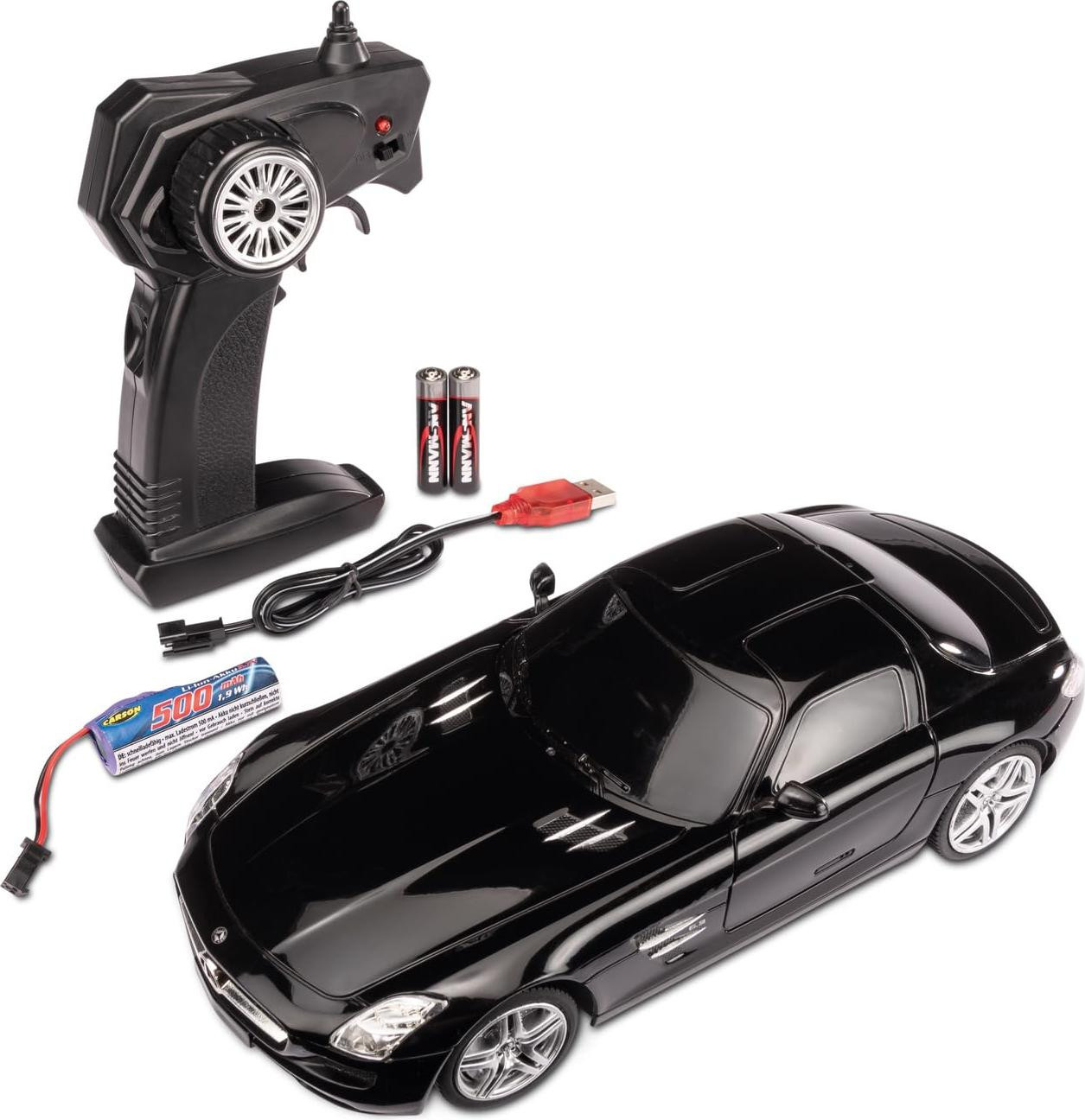 Carson RC Mercedes-Benz SLS AMG 1:24 Schaalmodel, Zwart