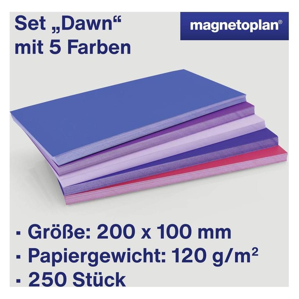Magnetoplan Moderationskarten "Dawn", 200 x 100 mm hergestellt mit 100 % pflanzlicher Farbe (112501520)
