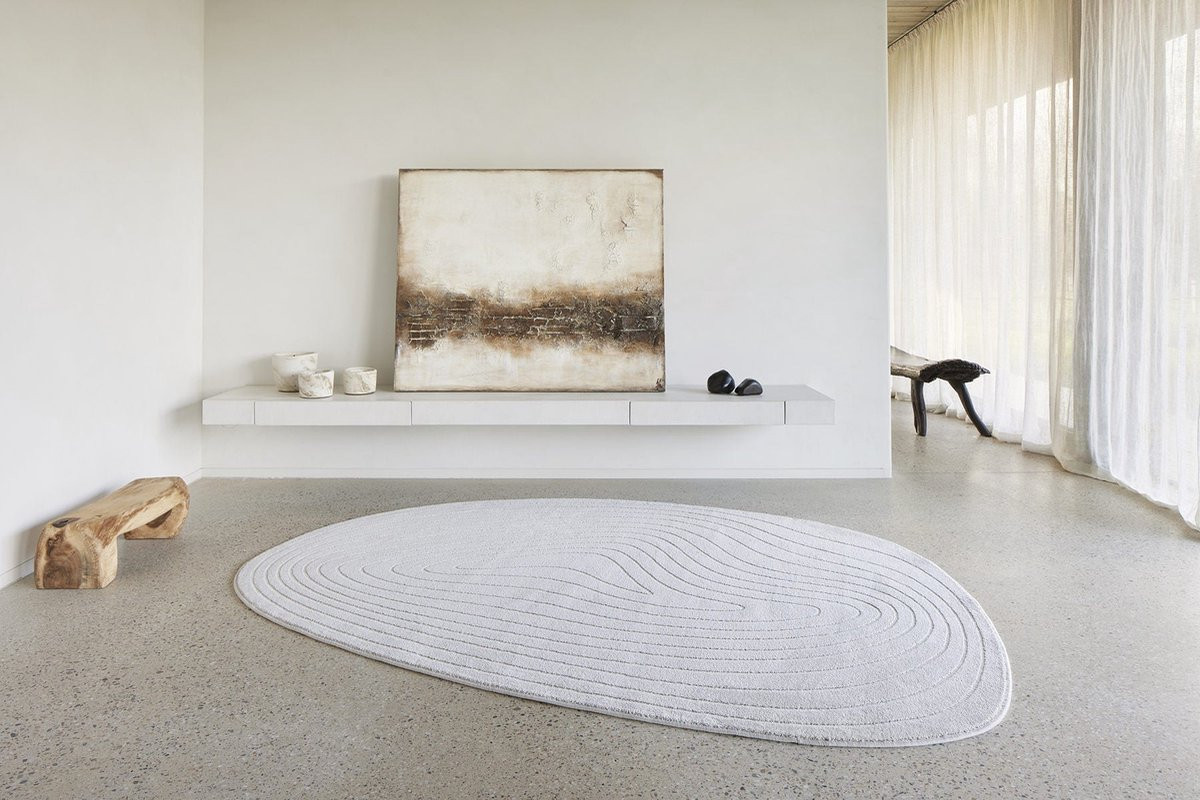 ELLIOT I Contemporary tapijt met organische vorm en abstract design