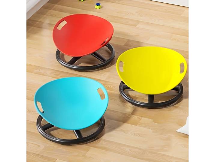 Chaise sensorielle pivotante ergonomique - Design coquille d'œuf, base antidérapante et plastique durable. Utilisation manuelle, aucune électricité nécessaire, nouveau modèle 2026