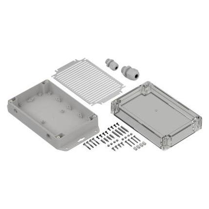 RS PRO Polycarbonat Universal-Gehäuse Hellgrau Auss (IOT.ZPSET1812.2)