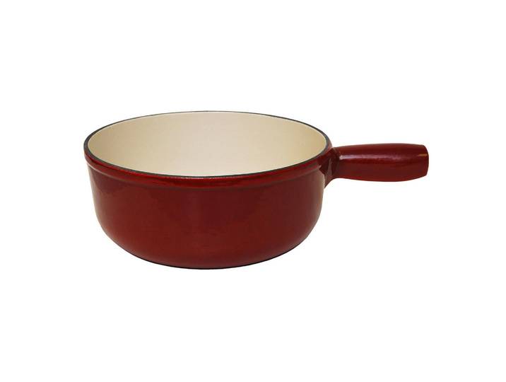 Heidi Cheese Line Fonduepfanne, Rot, Weiss, Metall, 2,3 l, rund, rostfrei, geschmacksneutral, Tischgrills & Fondues, Fondue-Sets