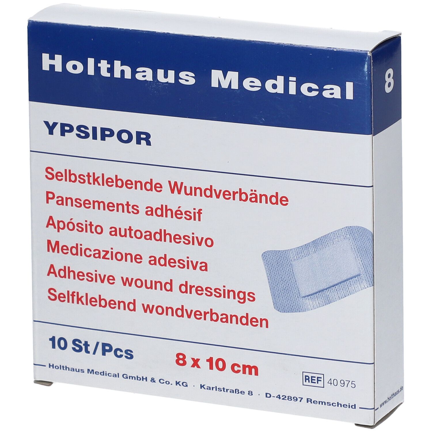Wundverband steril Ypsipor 8x10 cm 10 St Verband