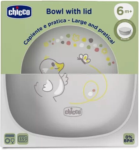 Chicco Bol  con tapa gris 6m+