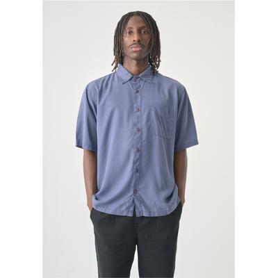 Kurzarmhemd CLEPTOMANICX "Easy", Herren, Gr. S, EURO-Größen, blau, 100% Lyocell, unifarben, normal, Hemden, im einfarbigen Design