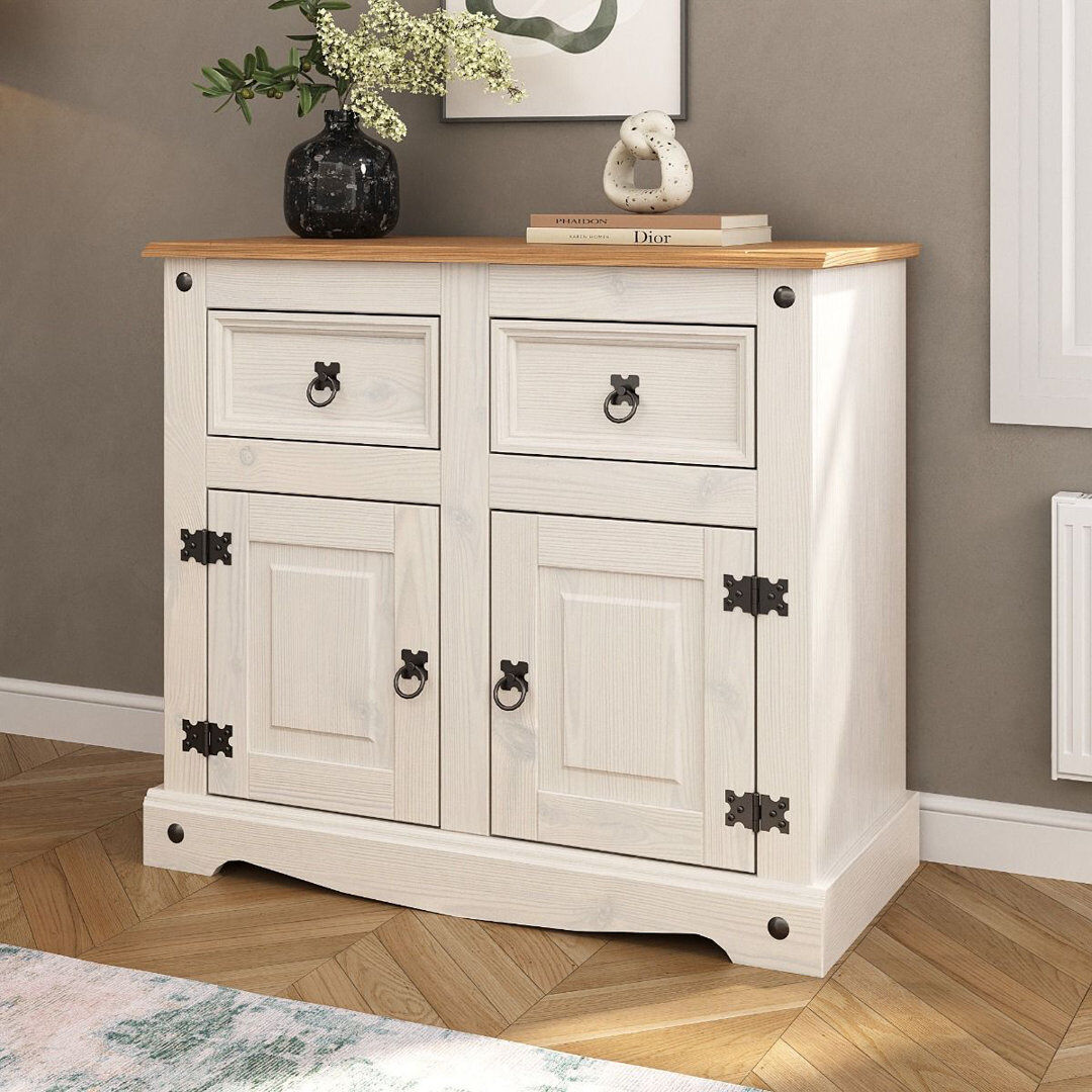 Brambly Cottage 87cm Sideboard White 76cm H X 87cm W X 40cm D