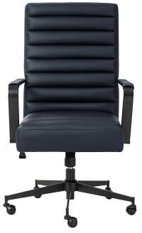 HULALA HOME Martha Modern Industrial Style Faux Leather Office Chair