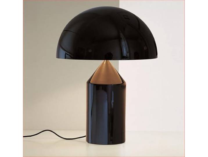 Oluce Atollo 233 Lampe de table 2 x 100 W E27 Variateur Noir