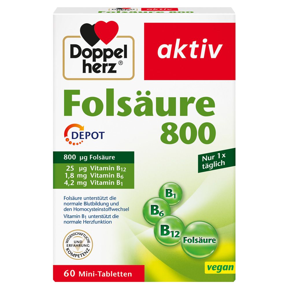 Doppelherz Folsäure 800 Depot Tabletten 60 St