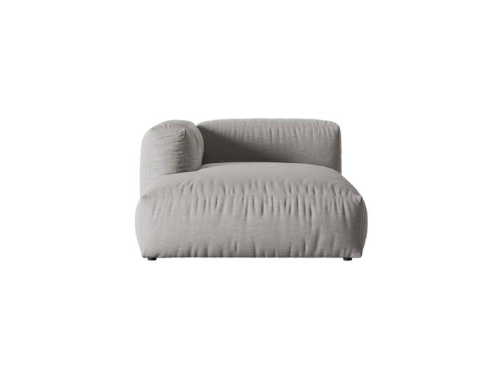 Modulares Design Chaiselongue „Martina“ Strukturstoff Hellgrau Micadoni
