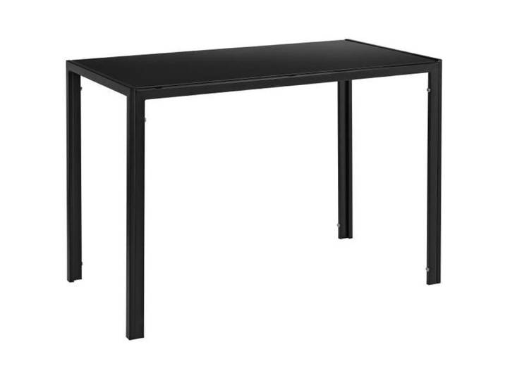 [en.casa] Table à manger avec plateau de table du verre noir