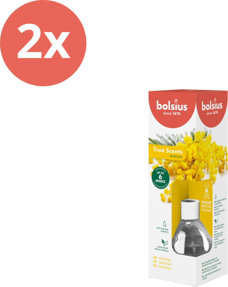 Bolsius True Scents Geurstrips Mimosa 2 stuks van 60 ml