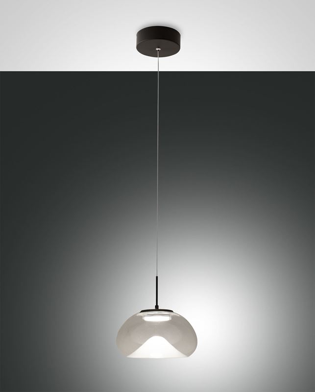 Fabas Luce LED-Pendelleuchte Brena Schwarz transparent 3755-41-241 8019282546023