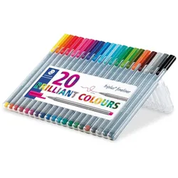 Feinschreiber triplus® - 0,3 mm, Aufstellbox mit 20 Farben