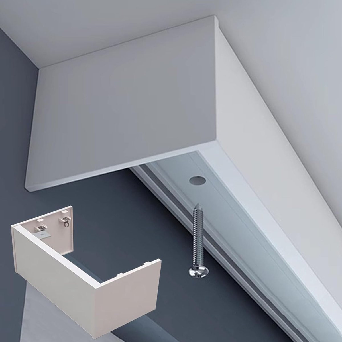Aanpasbare aluminium gordijnroede Val voor raamdecoratie, 3 meter