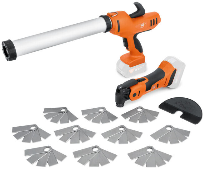 FEIN Presse à cartouches sans fil et MultiMaster sans fil AKP 18-600 AS set réno (71902260000)