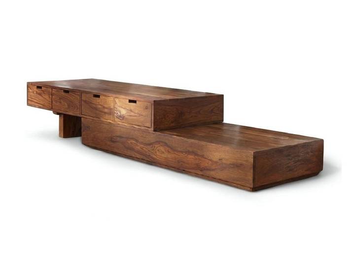 JVmoebel Lowboard Massivholz TV Lowboard Sideboard Design Wohnzimmermöbel Holz Schrank (1-tlg)