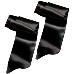 Satinbänder, schwarz, 2 Stück