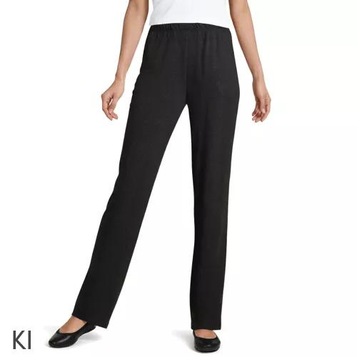 Straight Fit Freizeithose SPORT KNIT für Damen in Petite-Größe, Damen, size: petite, Schwarz, Baumwolle, by Lands' End