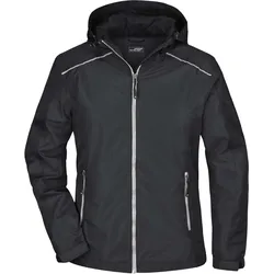 James & Nicholson Damen Regenjacke Regen-Jacke JN1117 black/silver (solid) XXL