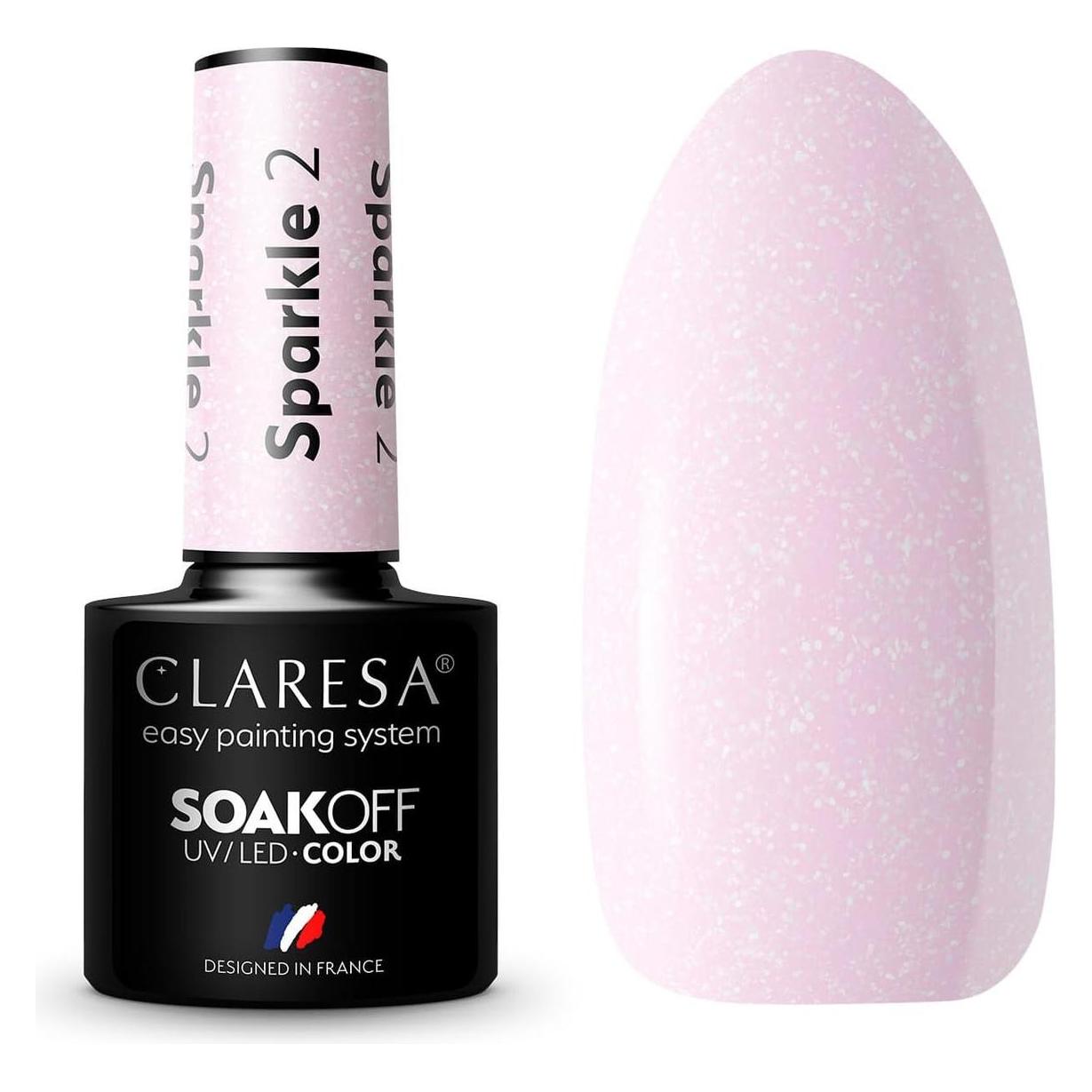 Claresa SoakOFF UV/LED Gel Sparkle 2 5ml (Pink) (42601726)