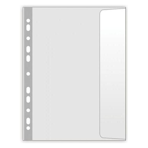 Herlitz Dokumententaschen transparent mit Klappe B4 110mic. 50 Stück. (B4, 50x) (8595033201811)