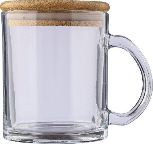 Tazza ashley   vetro riciclato   coperchio bambù   300 ml Personalizzate o neutre IMPRESSION
