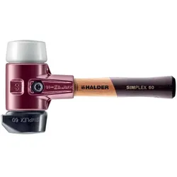 Halder, Hammer, SIMPLEX-Schonhammer Tempergussgehäuse/Holzstiel (2980 g)