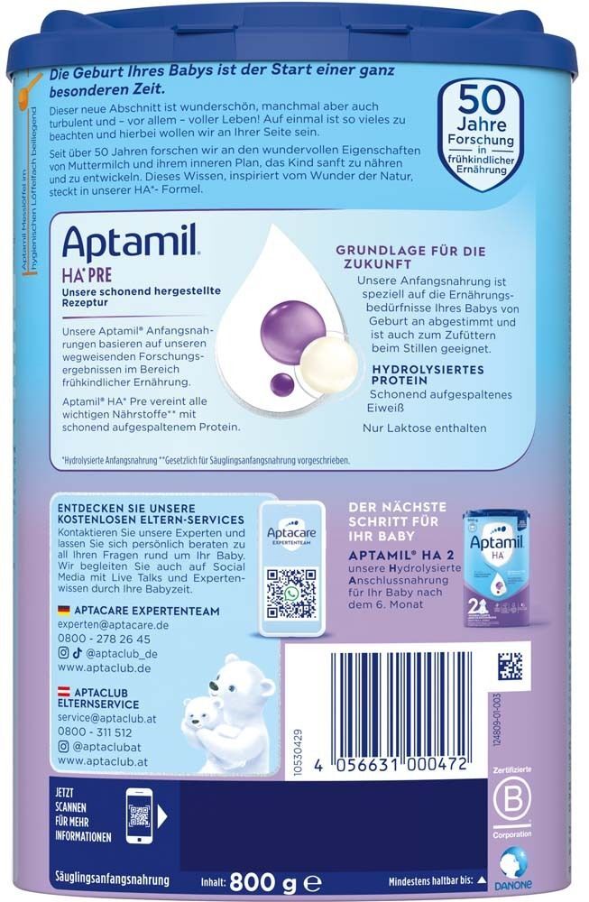 Aptamil HA Pre Pulver 800 g