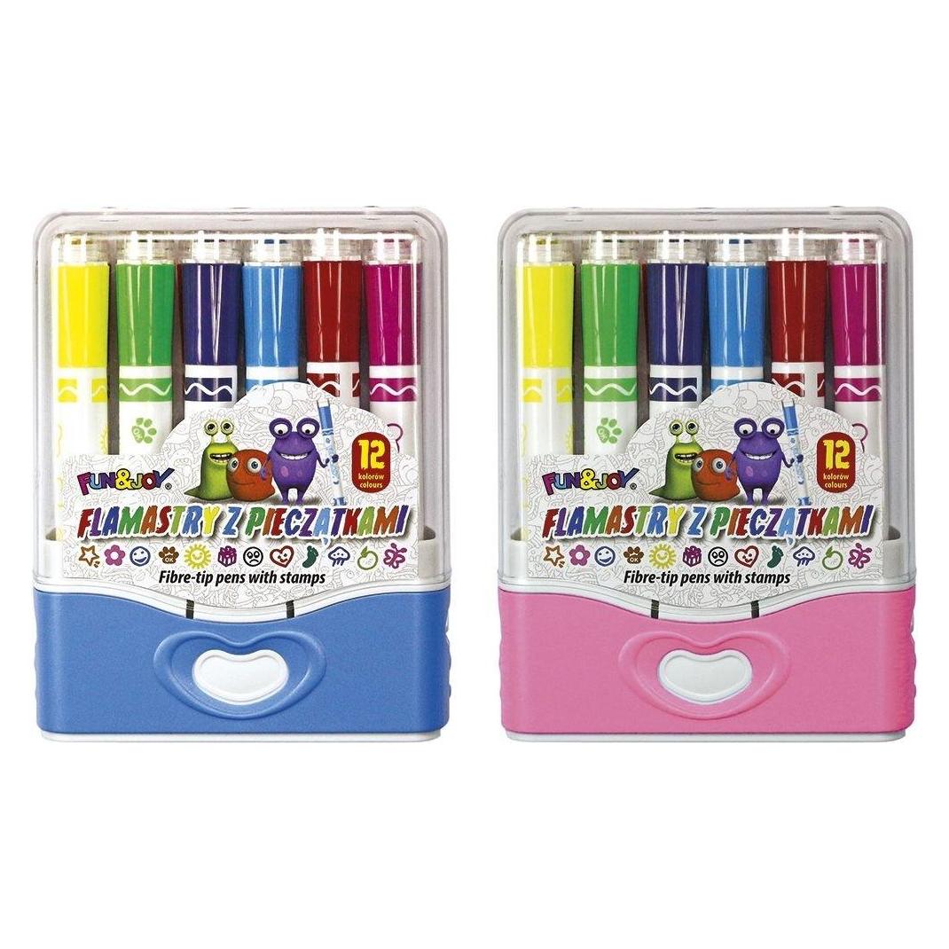 BTS Marker mit Stempeln, 12 gemischte Farben (47596030)