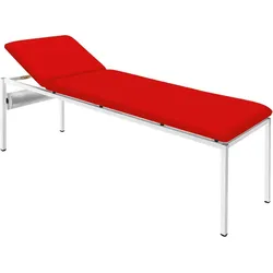 ratiomed Untersuchungsliege rot lackiert inkl. Rollenhalter