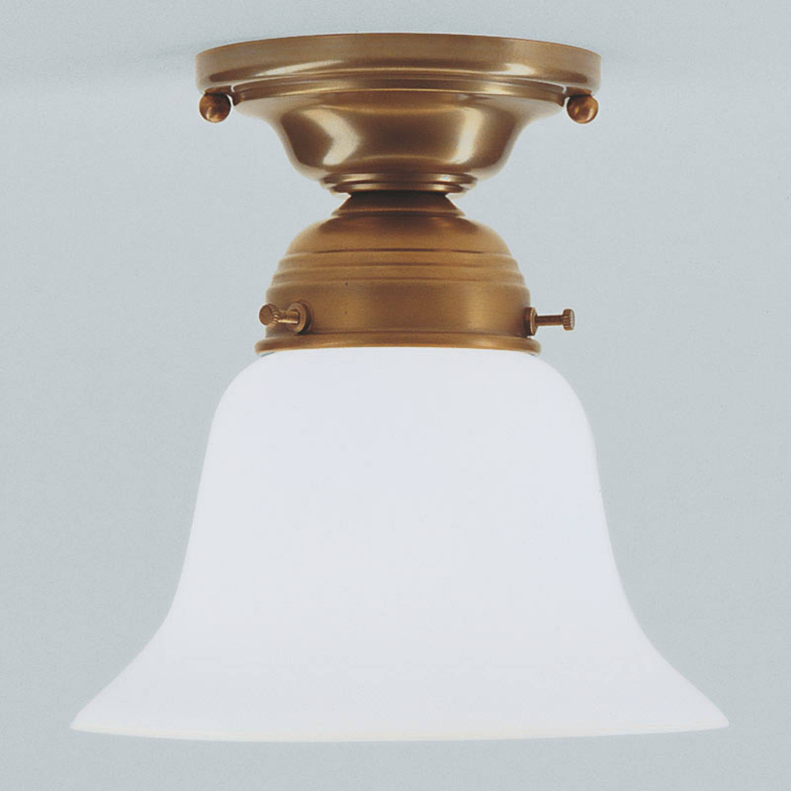 Berliner Messinglampen Plafondlamp ALENA, dimbaar, Messing/Goud, Antiek