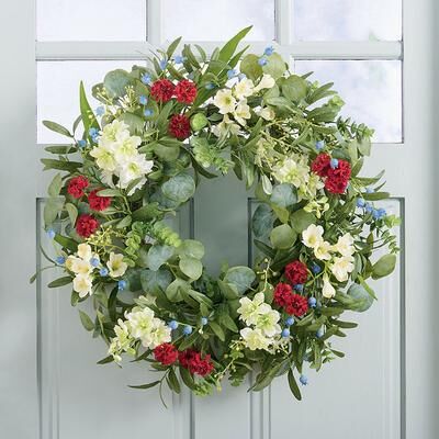 "Patterson Patriotic Wreath, 26"" - Grandin Road"